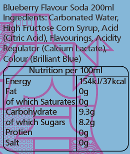 Hatsune Miku Blueberry Flavour Ramune Soda 200ml