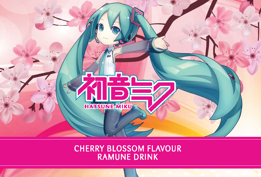Kawaji Hatsune Miku Sakura (Cherry Blossom) Flavour Ramune - Limited Edition 200ml