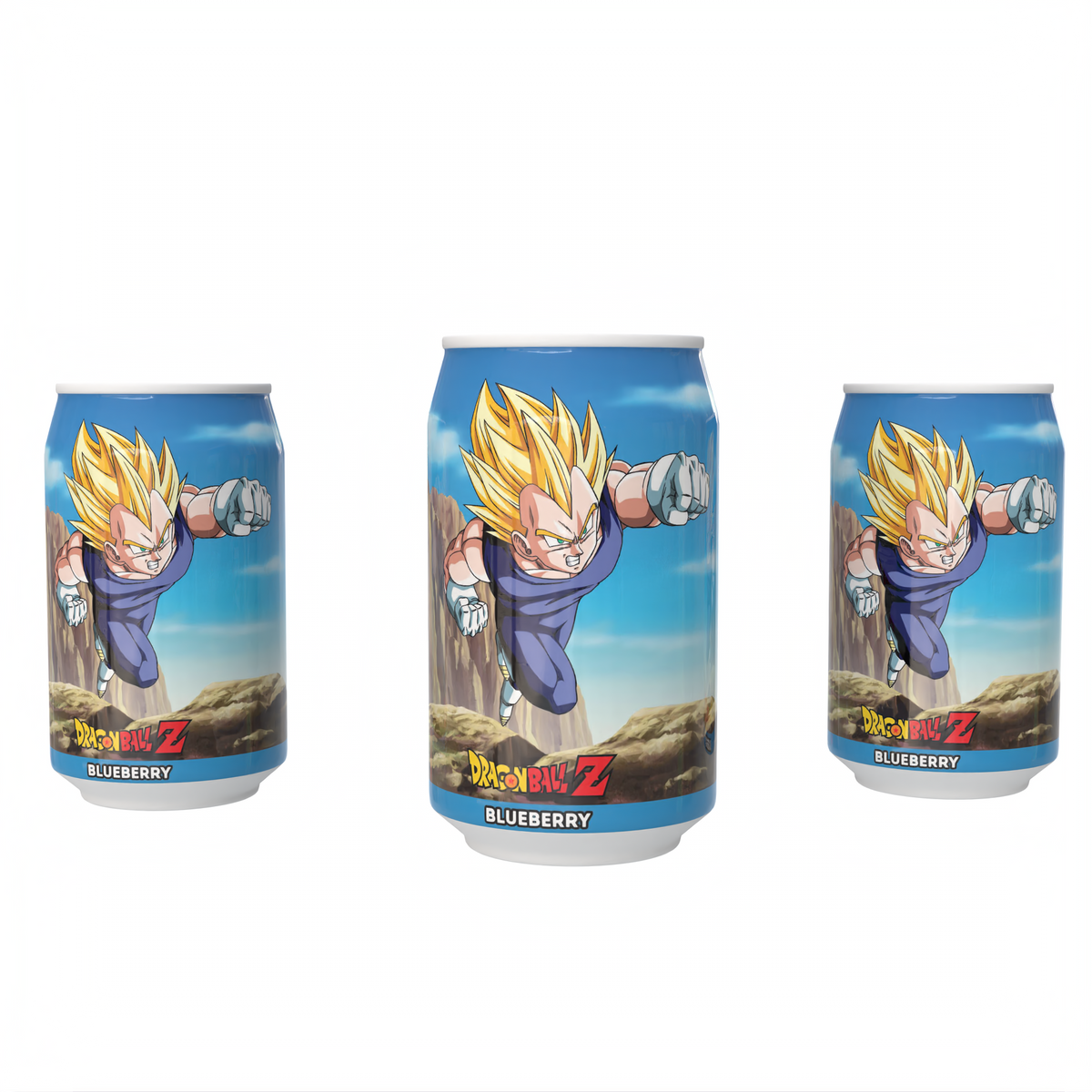 Dragon Ball Z Vegeta's Blue Fury - Blueberry Flavour Soda Can 330ml