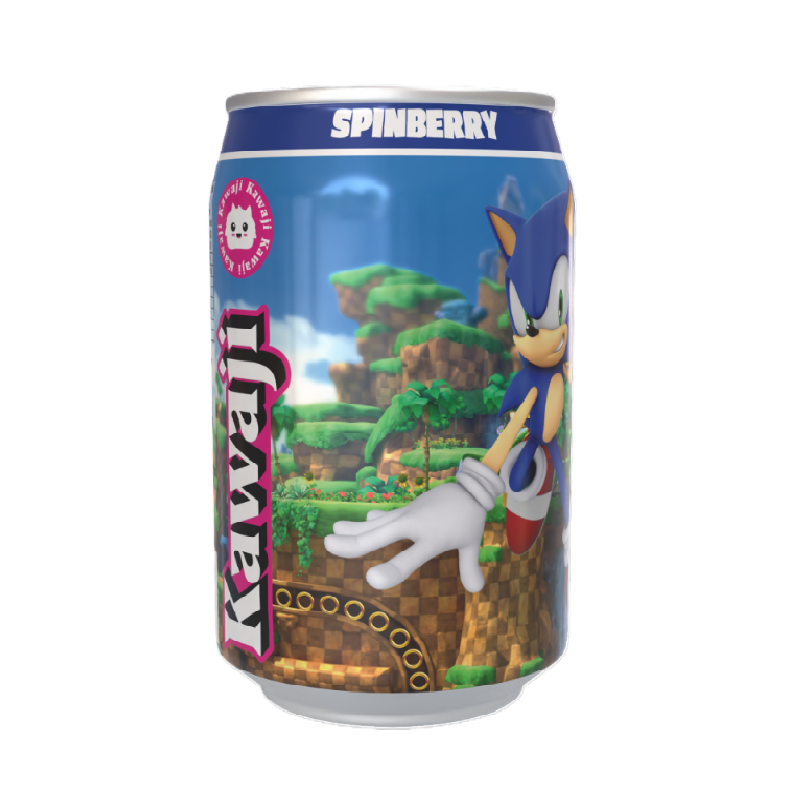 Sonic the Hedgehog Spinberry - Blueberry Flavour Soda Can 330ml Standard