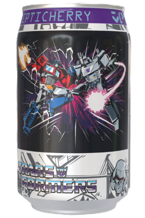 Transformers  Decepticherry - Cherry Vanilla Soda Flavour Can 330ml Standard