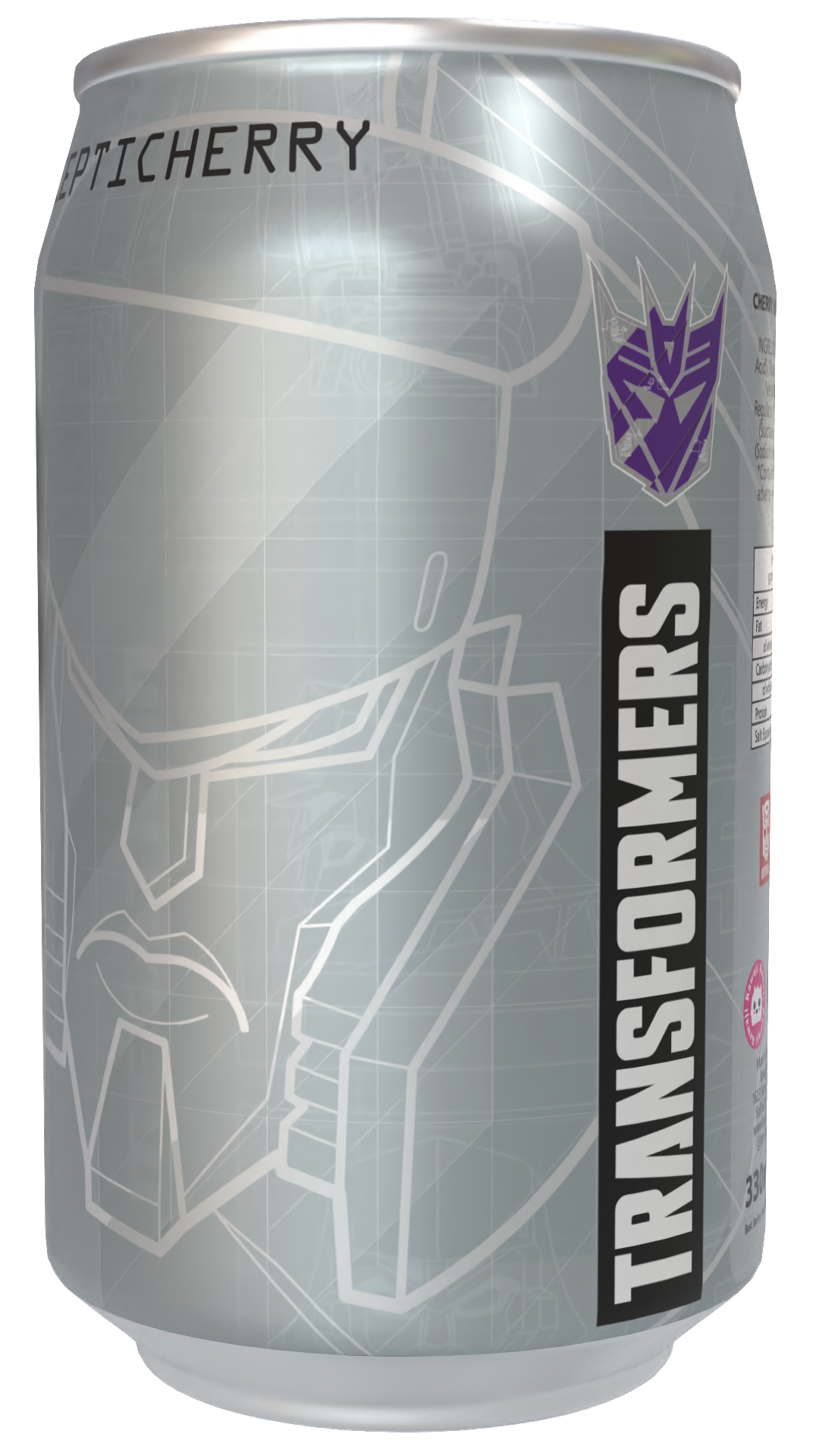 Transformers  Decepticherry - Cherry Vanilla Soda Flavour Can 330ml Standard