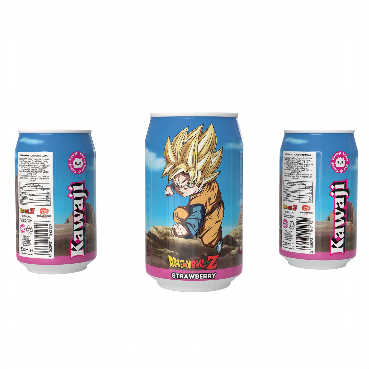 Dragon Ball Z Goten's Super Strawberry Flavour Soda Can 330ml