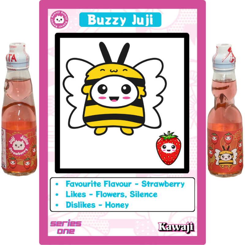Juji Juice - Strawberry Flavour Ramune 200ml