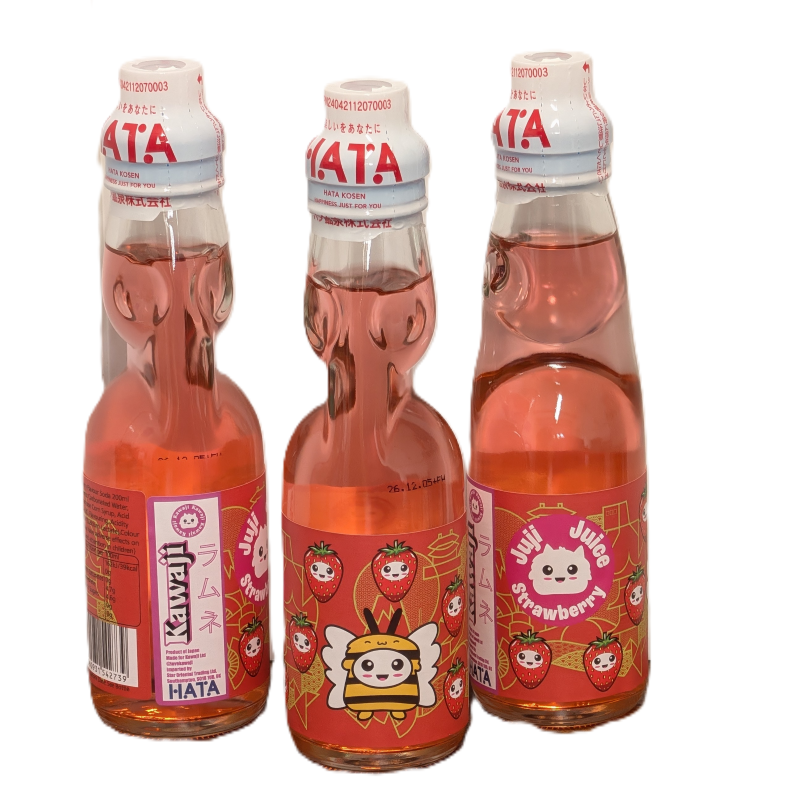Juji Juice - Strawberry Flavour Ramune 200ml
