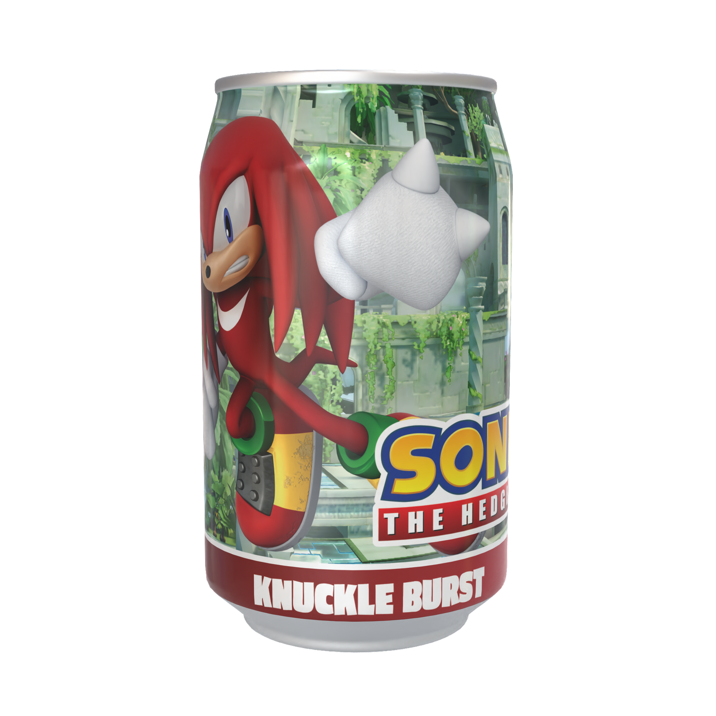 Sonic the Hedgehog Knuckle Burst - Summer Fruits  Flavour Soda Can 330ml Standard