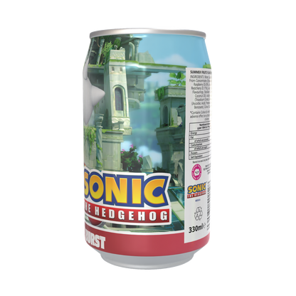 Sonic the Hedgehog Knuckle Burst - Summer Fruits  Flavour Soda Can 330ml Standard