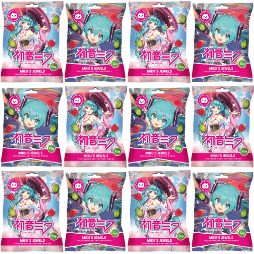 Miku's Jewels by Kawaji - Hatsune Miku Raspberry and Lime Gummies - 48g bag