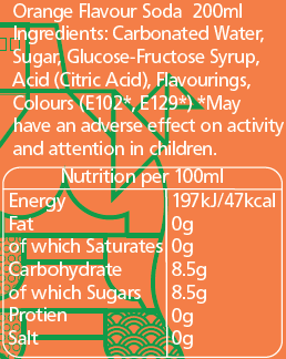 Hatsune Miku Orange Flavour Ramune Soda 200ml