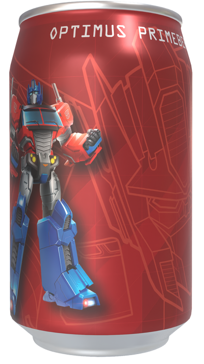 Transformers  Optimus Primeberry - Strawberry  Flavour Soda Can 330ml Standard