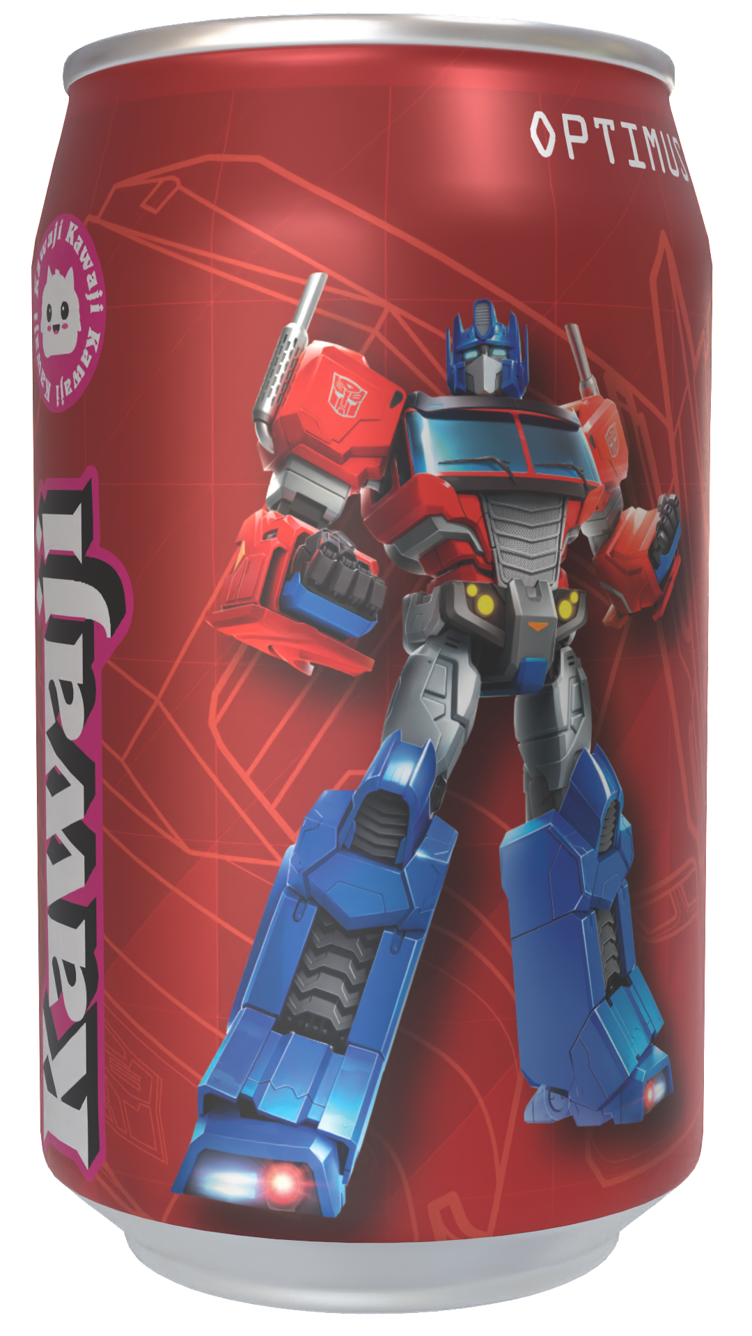 Transformers  Optimus Primeberry - Strawberry  Flavour Soda Can 330ml Standard