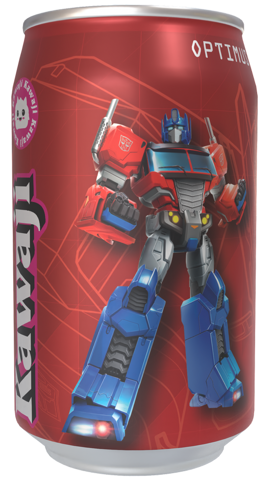 Transformers  Optimus Primeberry - Strawberry  Flavour Soda Can 330ml Standard