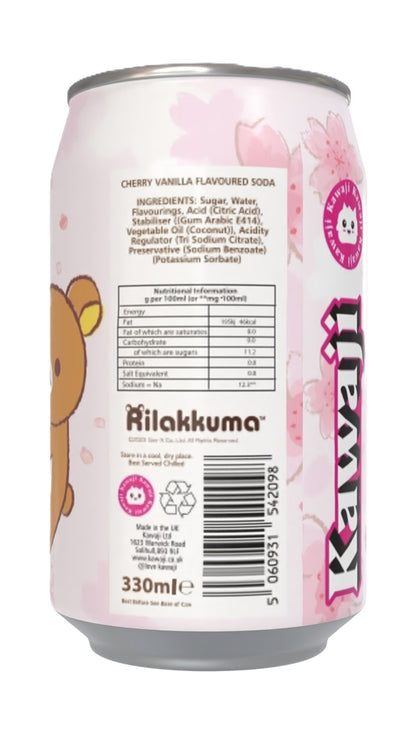 Rilakkuma Cherry Vanilla Flavour Soda Can 330ml