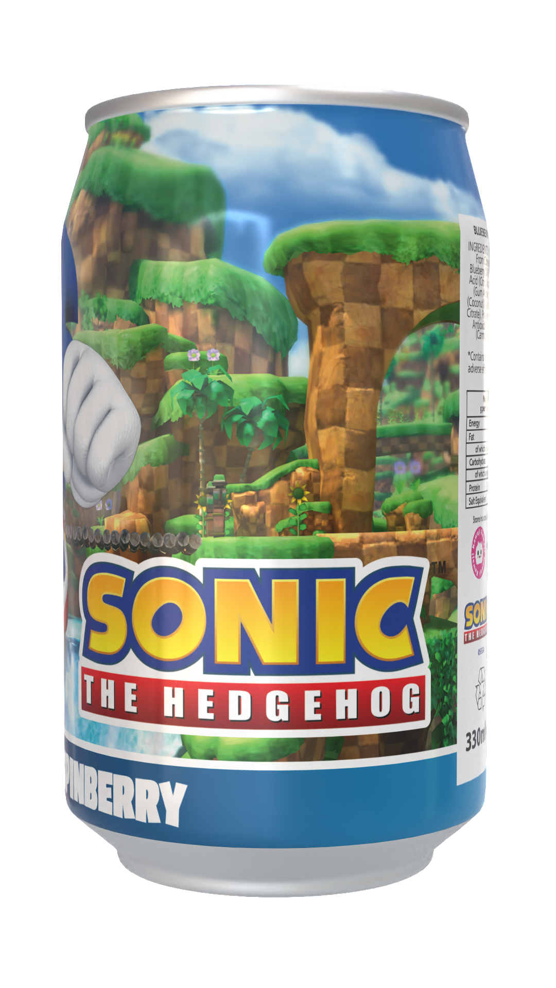 Sonic the Hedgehog Spinberry - Blueberry Flavour Soda Can 330ml Standard