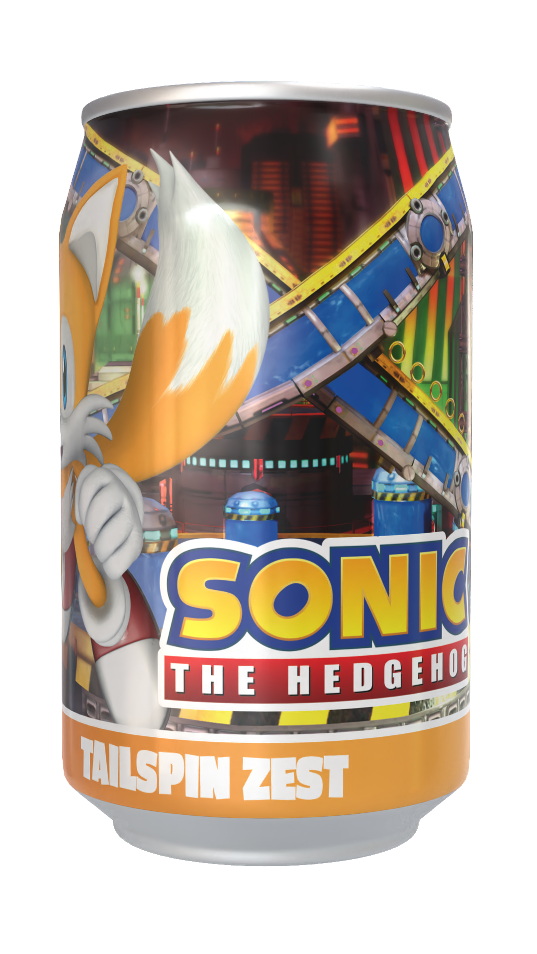 Sonic the Hedgehog Tailspin Zest - Orange  Flavour Soda Can 330ml Standard