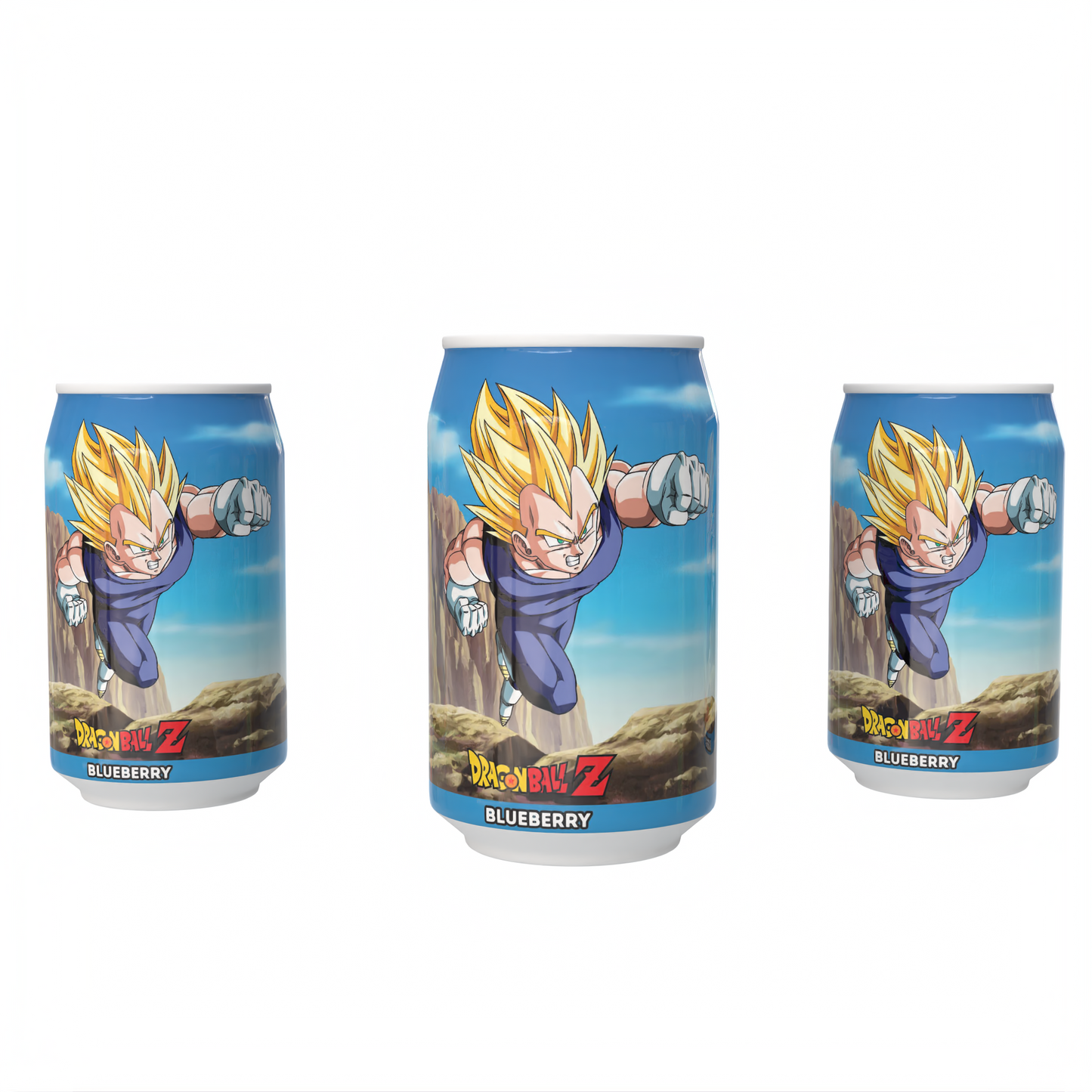 Dragon Ball Z Vegeta's Blue Fury -  Blueberry Flavour Soda Can 330ml