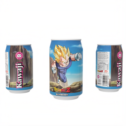 Dragon Ball Z Vegeta's Blue Fury -  Blueberry Flavour Soda Can 330ml