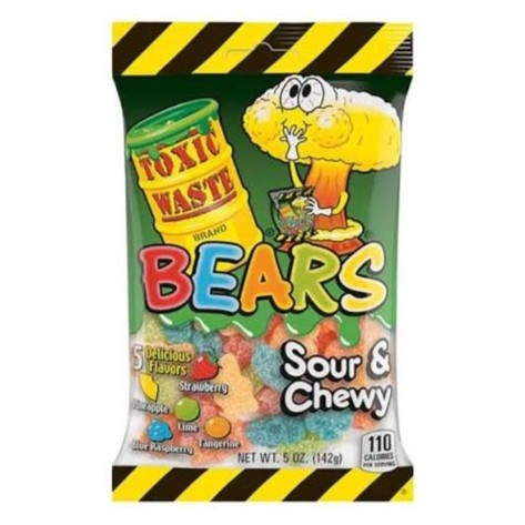 Toxic Waste Sour Gummy Bears 143gm