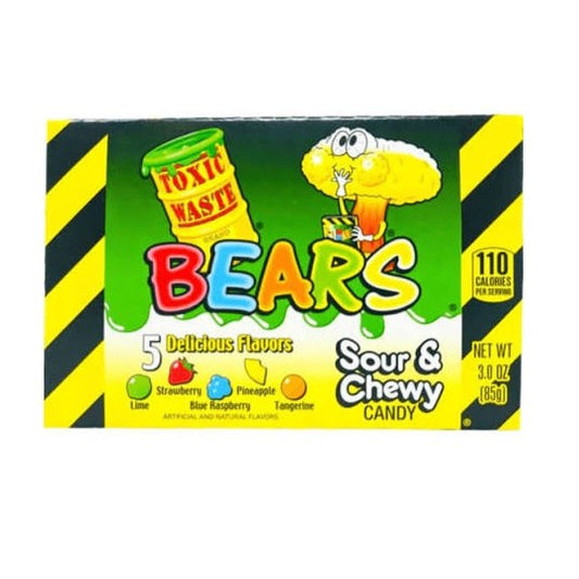 Toxic Waste Sour Gummy Bears 85gm Theatre Box