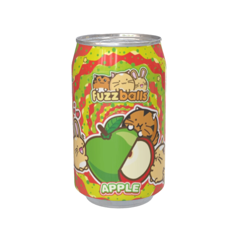 Fuzzball Sweets Fuzzballs Apple Flavour Soda Can 330ml – Kawaji UK