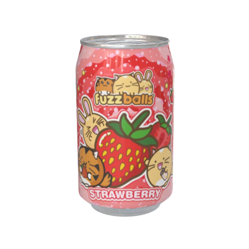 Fuzzball Sweets Fuzzballs Strawberry Flavour Soda Can 330ml – Kawaji UK