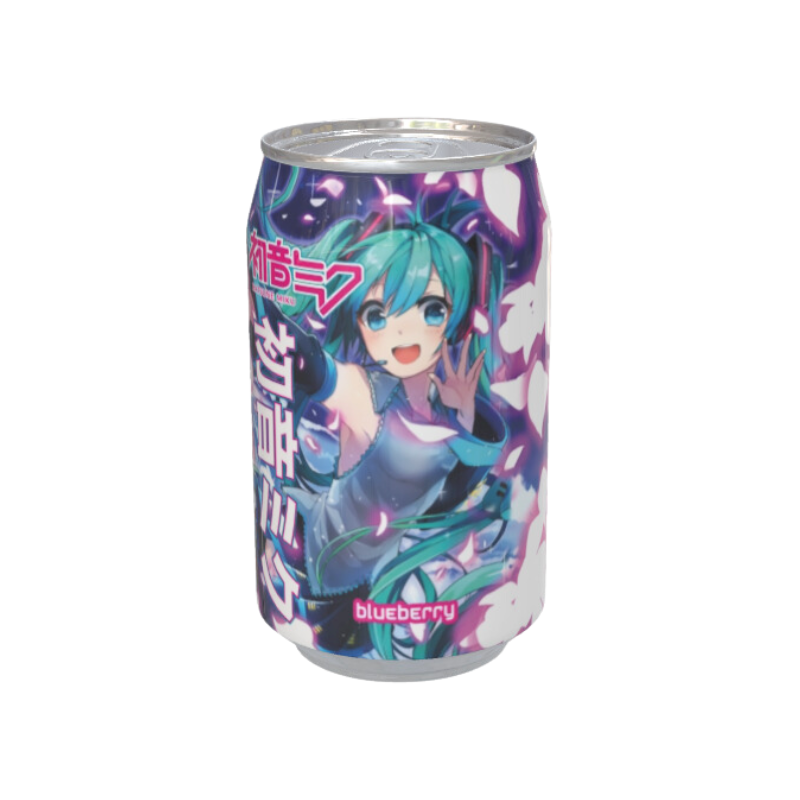 Hatsune Miku Blueberry Flavour Soda Can 330ml