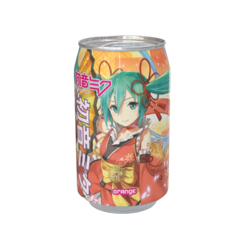 Hatsune Miku Orange Flavour Soda Can 330ml