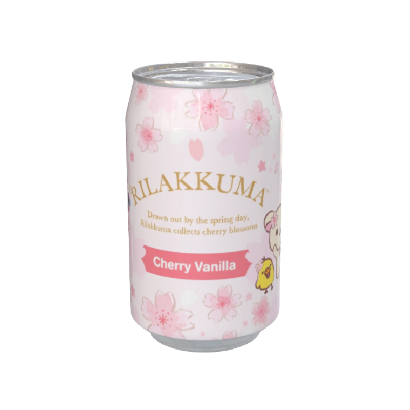 Rilakkuma Cherry Vanilla Flavour Soda Can 330ml