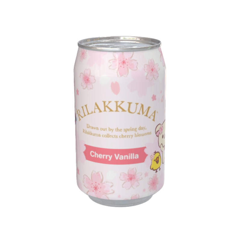 Rilakkuma Cherry Vanilla Flavour Soda Can 12 x 330ml Kawaji UK